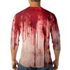 Men's Halloween Print Raglan Dralan Three-quarter Sleeve Casual Top