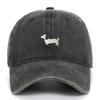 Dachshund Embroidered Baseball Cap - Unisex Korean Style, Wide Brim Hat