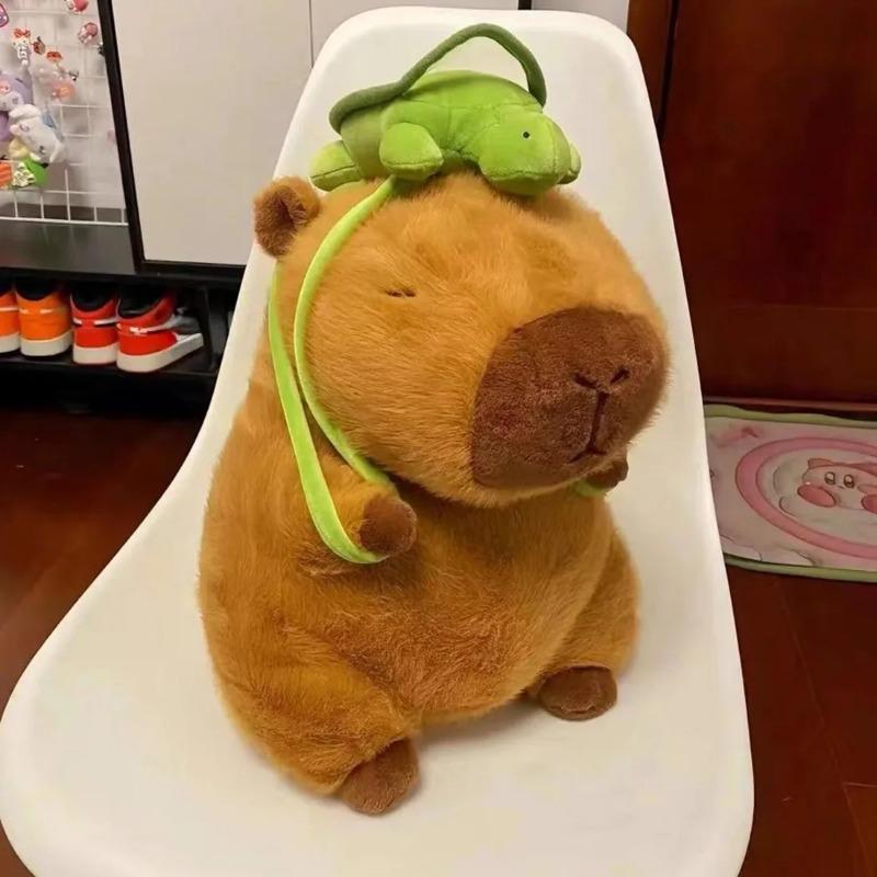 Capybara Kuscheltier 25 Cm Mit Schildkrötenrucksack – Süßes Geschenk Für Kinder & Erwachsene