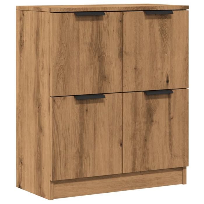 VidaXL Buffet chêne artisanal 60x30x70 cm bois d'ingénierie, meuble de rangement, meuble de rangement de cuisine, meuble de 856841