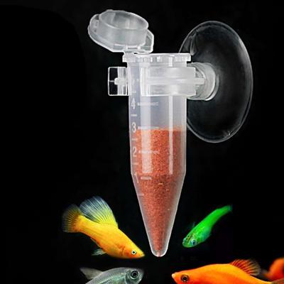 1pc Automatische Fisch Feeder Ungeladen Wurm Fütterung Kegel mit Saugnapf für Fisch und Garnelen Feeder Werkzeug