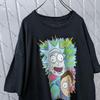 [USED] Great face, American comics, vintage, anime T-shirt, Rick and Morty, black