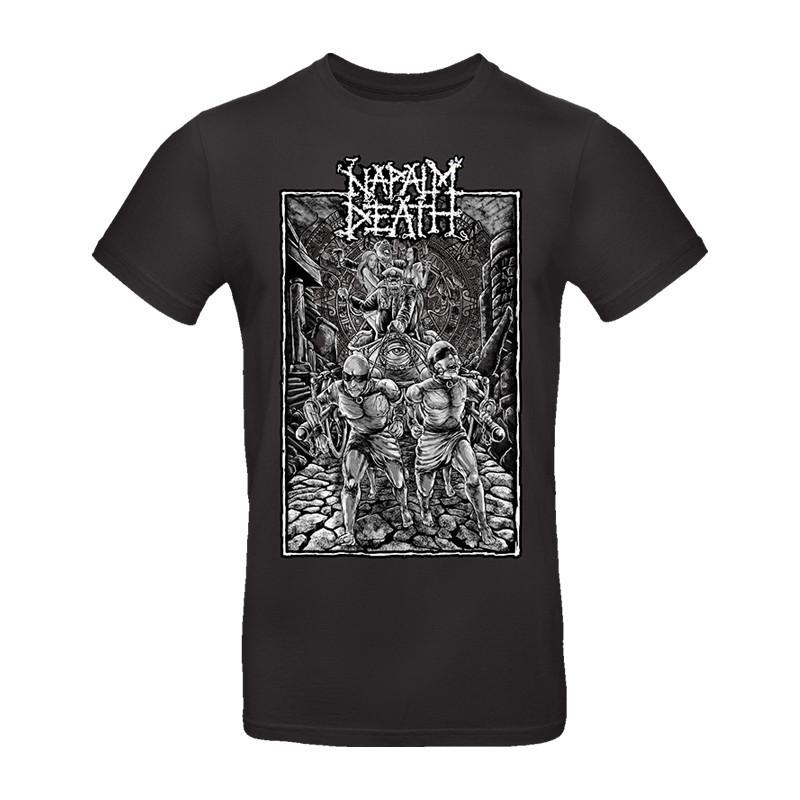 Napalm Death Bands Dark Metal Rock Gothic Style American Loosefitting Mens Tshirt Womens Shortsleeved Shirt