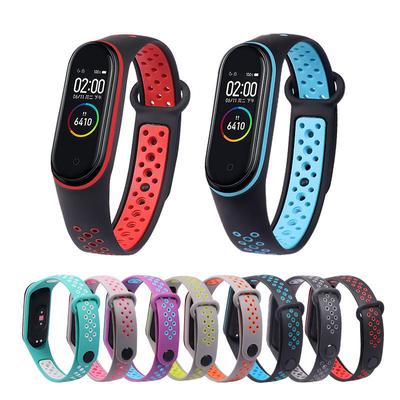 Atmungsaktives Armband für Mi Band 3 4 5 6 7 Smartwatch-Armband M3 M4 Armband für MiBand 7 6 5 Miband Armband Ersatz