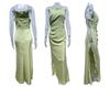 2025 Spring/Summer Women's Backless Slit Midi Dress with Spaghetti Straps