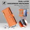 For vivo X90 5G PU Leather Stand Case Zipper Pocket Card Slots Well-Protected Flip Phone Cover with Wrist Strap and Shoulder Strap