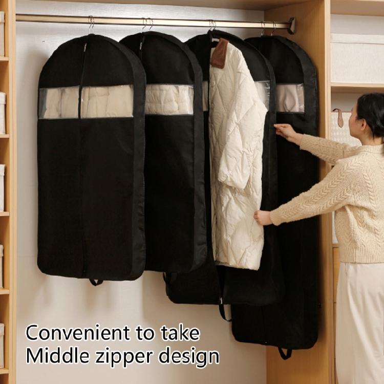 Clear View Clothes Dust Bag Thickened Waterproof Fabric For Hanging Garment Storage