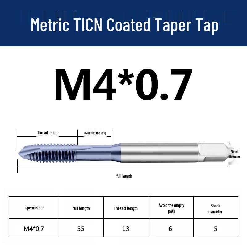 Jundingying M4*0.7 TICN Spiral Point Tap