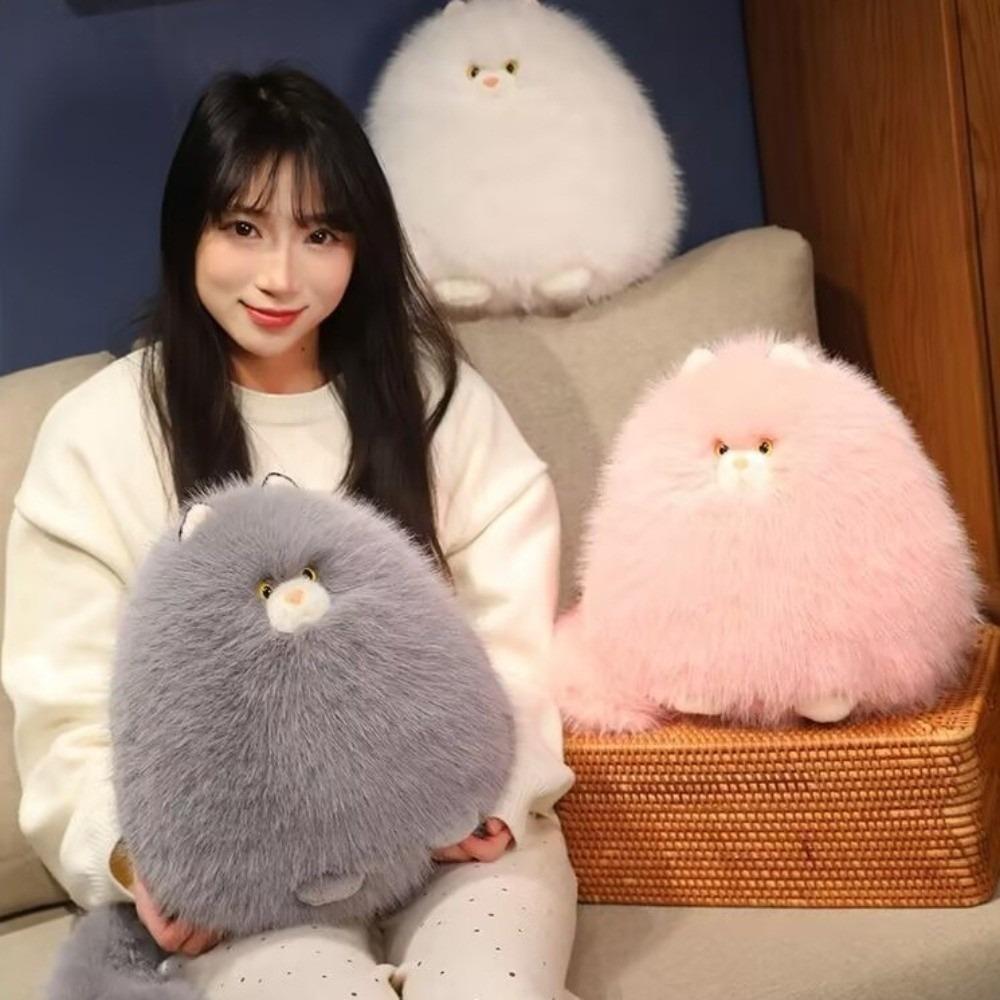 Fluffy Cat Stuffed Dolls 30/40cm Stuffed Animal Cat Long-Tailed Cat Dolls Cat Plush Toys Boys