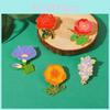 Elegant Metal Brooches Featuring Iris Chrysanthemum Carnation Sweet Pea And Rose Designs For Unisex Fashion Accessories