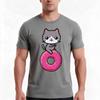 Cat Kawaii Donut Cute Tshirt Summer Casual Cotton Tee Oversized Streetwear Tops Vintage Graphic Print Unisex Unisex Unisex