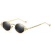 Vintage Punk Style Sunglasses Men Retro Elliptical Metal Frame Women Sun Glasses Fashion Eyewear