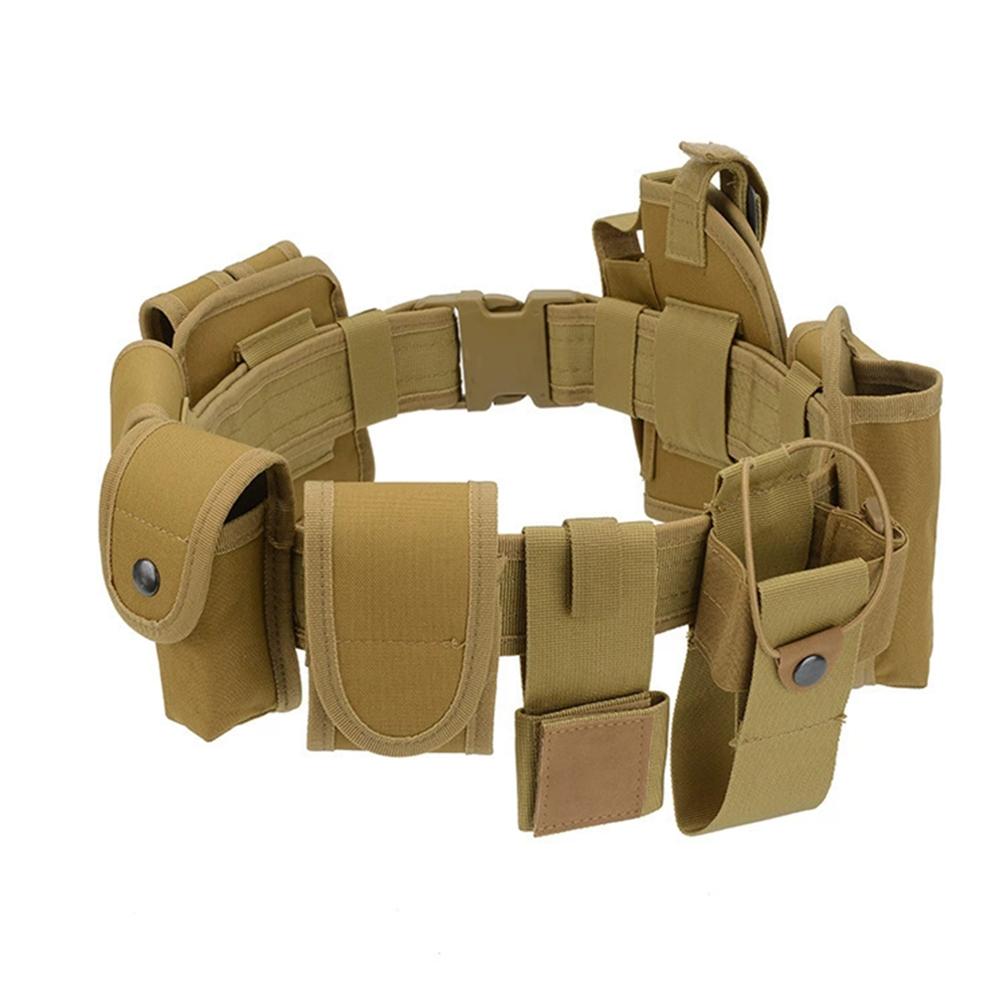 Tactical Waist Belt Training Duty Security Equipment Set Multifunctional Nylon Waterproof Waist Bag Ten Piece Set Accessories