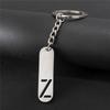 NEW DIY Stainless Steel A-Z Letters Key Chain 26 Alphabet Charm Metal Keyring Men Women Car Key Ring Unique Gift
