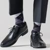 5 Pares Calcetines de Vestir para Hombre Argyle Rayados Lisos Acanalados Negros Calcetines Estampados Diarios de Negocios Negro Blanco