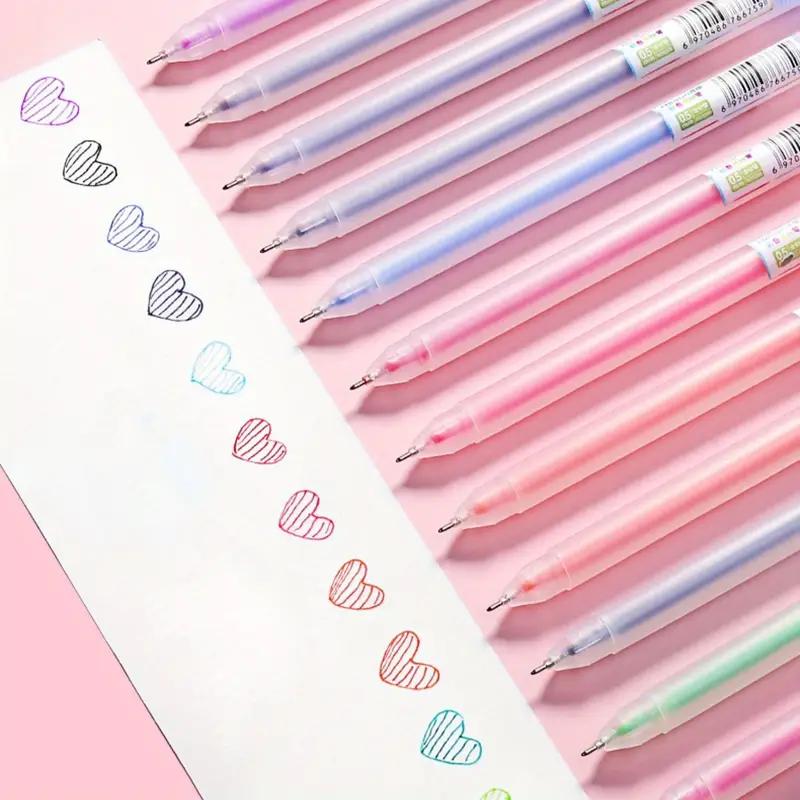 12 Colors Gel Pens Set – Smooth Writing, Vibrant Colors for Student Study, Diaries, Crafts, and Back To School