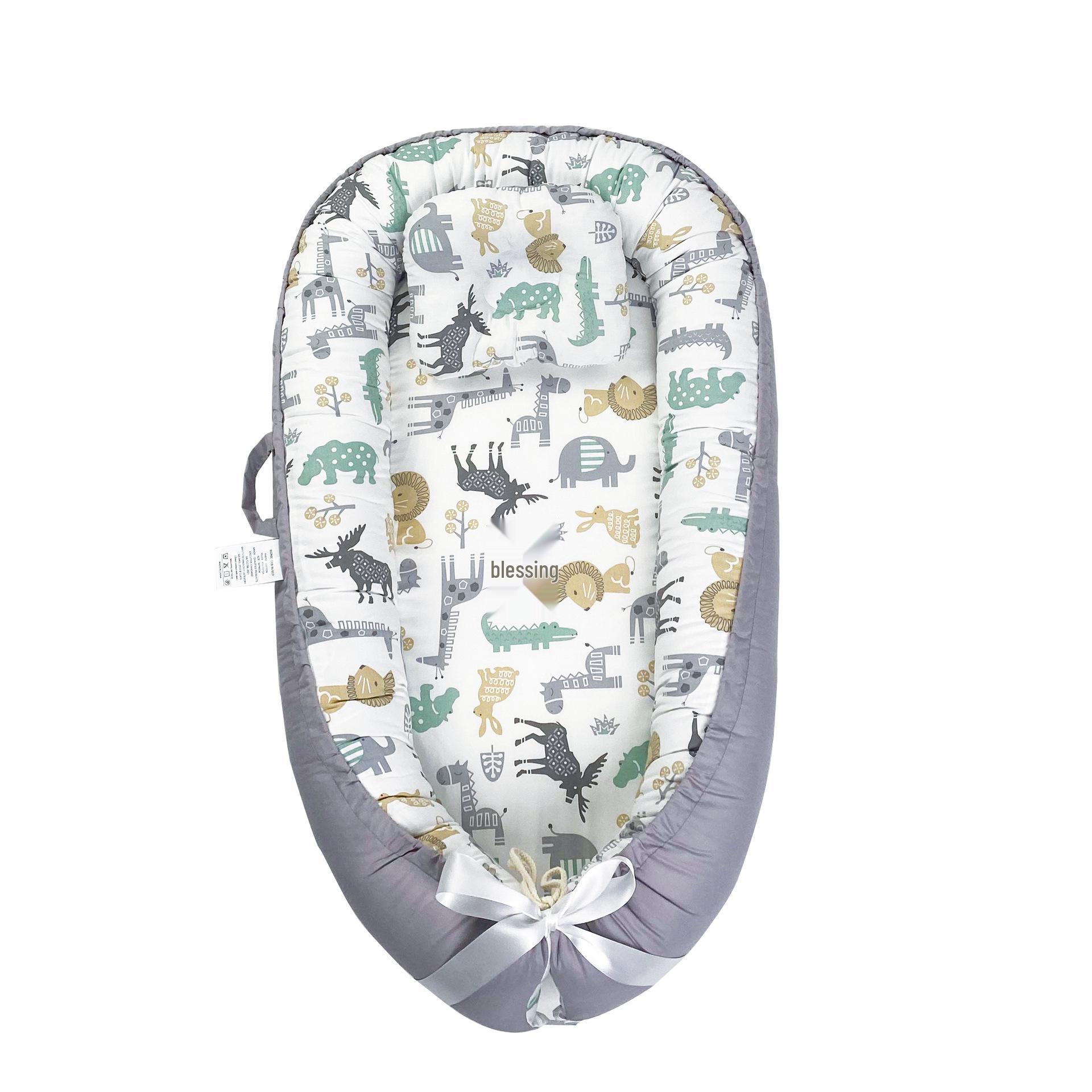 

Складное трансграничное бионическое детское гнездышко-кроватка для новорожденных 90 * 50 * 12 cm