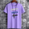 QICED Summer Short-sleeved T-shirt Men's O-neck Trend Bottom Shirt