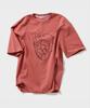 FFEFF STUDIO Face Drawing Embroidery Short Sleeve T-Shirt (Brick)