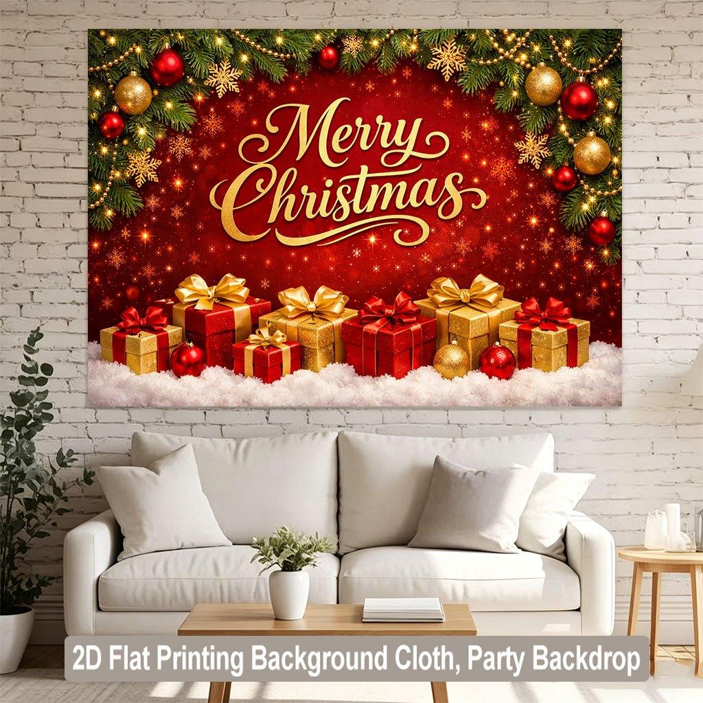 1Pcs Merry Christmas Suitable Decoration Background Winter Backdrop Decorations For Photo Studio Photo Booth Christams Party