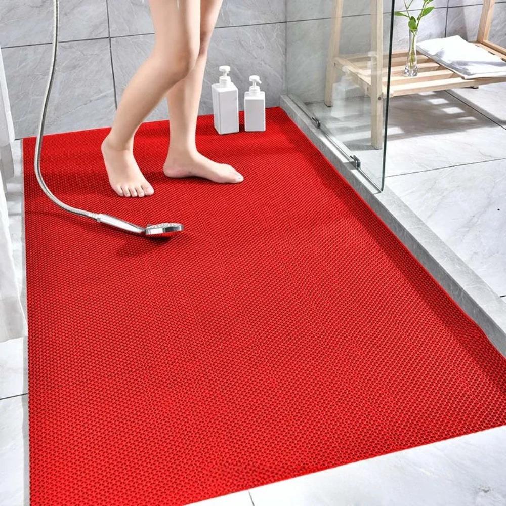 Hollowed Out Floor Mats PVC Drainage Rubber Rug Waterproof Mats  Bathroom Kitchen Swimming Pool