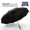 Ten-Bone Automatic XL Sunshade Umbrella: Dual-Use, Rain or Shine, Folding Sun Umbrella with Black Glue Coating.