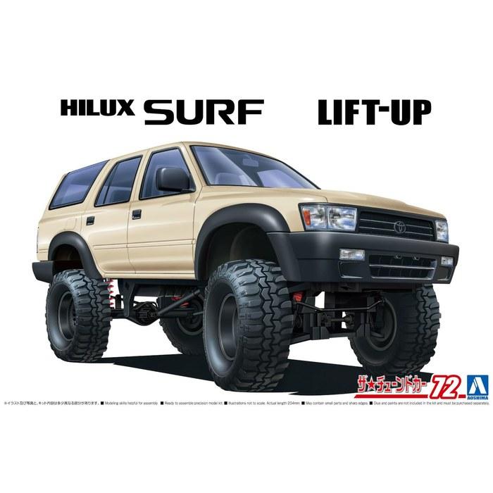 AOSHIMA 1/24 The Tuned Car Series No.72 Toyota VZN130G Hilux Surf Lift-Up '91 Plastic Model