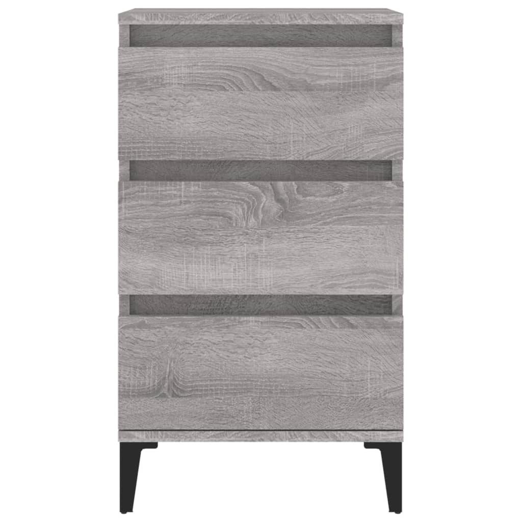 Nightstand Gray Sonoma 40 x 35 x 70 cm Engineered Wood