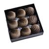 9-pack Christmas Ball Pendants, Special-shaped Flocking Painted Balls, Christmas Party Venue Decorations