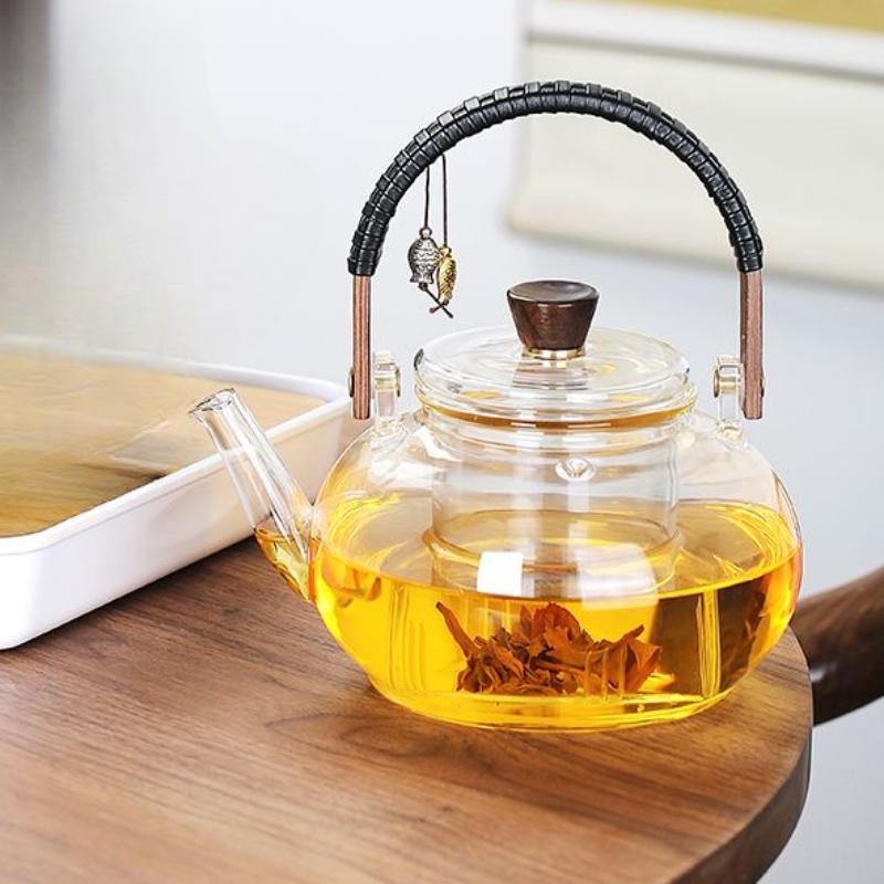 

Стеклянный чайник для заваривания чая, бытовой, высокотемпературный, с открытым огнем, подъемный, балочный чайник, 800 мл прозрачный