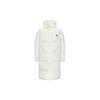 MLB Logo Embroidered Button Solid Color Long Quilted Down Jacket Unisex Outerwear White 3ADJJ0416-50IVS