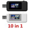 10 in 1 Type-C USB Tester Digital Voltmeter Temperature Current Voltage Meter Volt Detector Ammeter Power Bank Charger Indicator