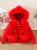 Girls' Winter Cotton-Padded Coat - Thickened Long Sleeve Fuzz Sweater