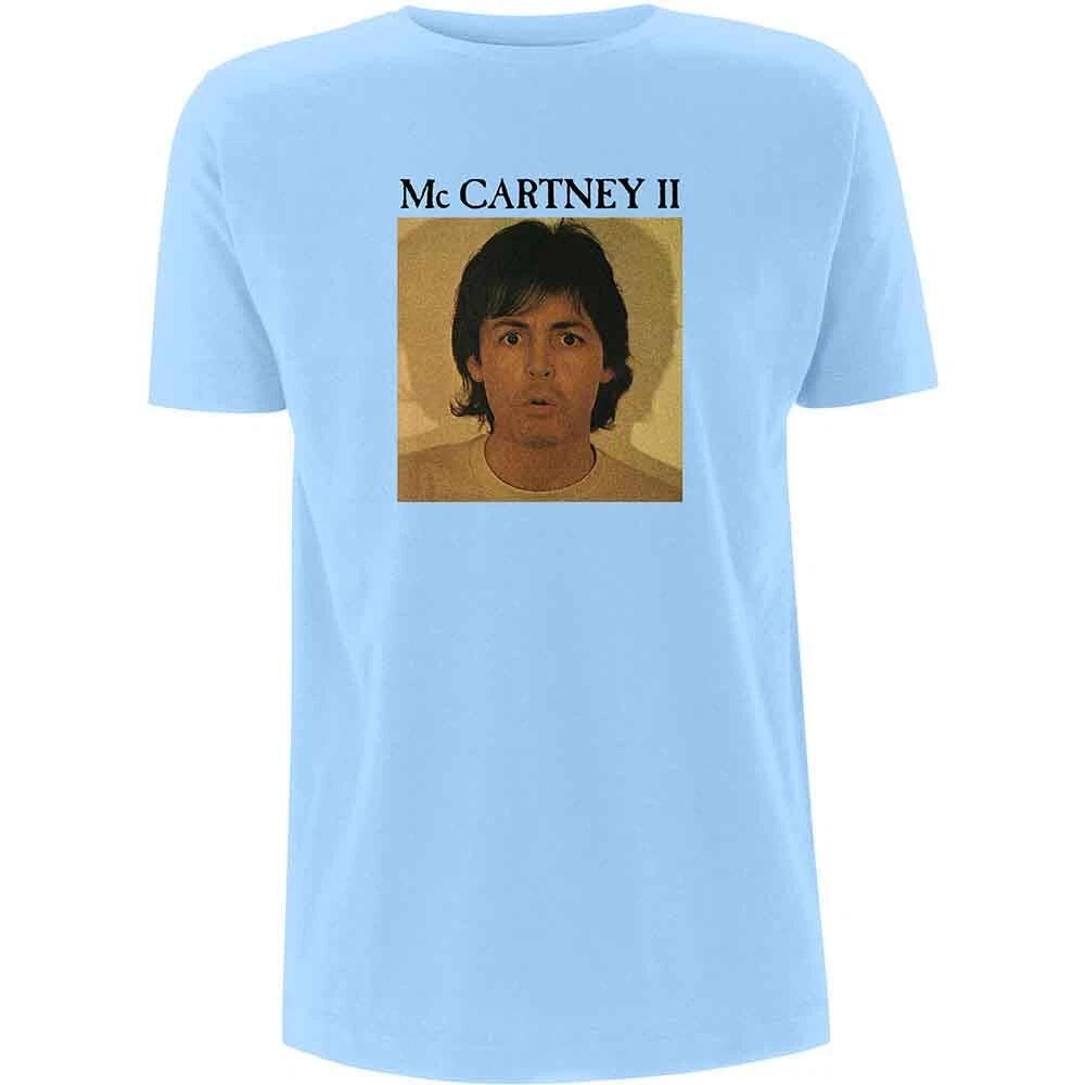 Band Monkey Paul McCartney Mens Fashion T-Shirt-McCartney Ii Light Blue XL