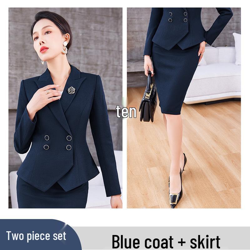 Elegant Pink Professional Women's Suit - Stylish Two-Piece Set for an Age-Defying, High-End Look