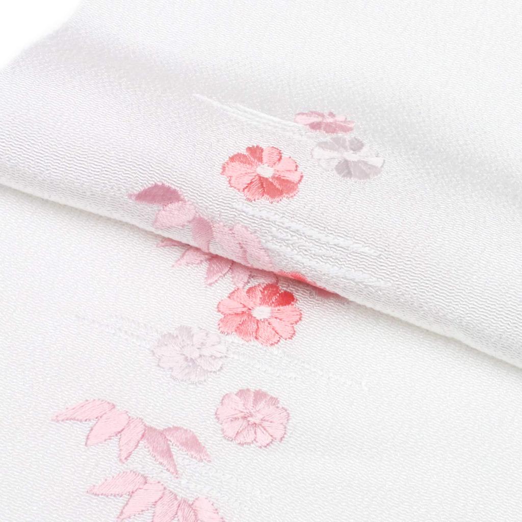 Embroidered half small floral half single item [KYOETSU] collar, pattern, collar, white, (7)