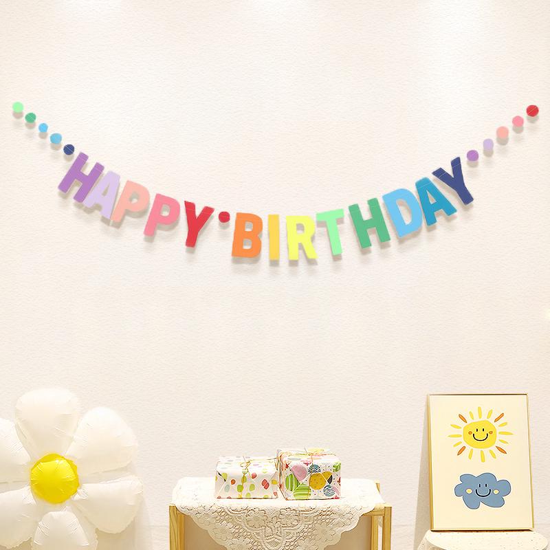 Banner zum ersten Geburtstag des Babys: Kinderwimpelkette für die Kindergarten-Dekoration