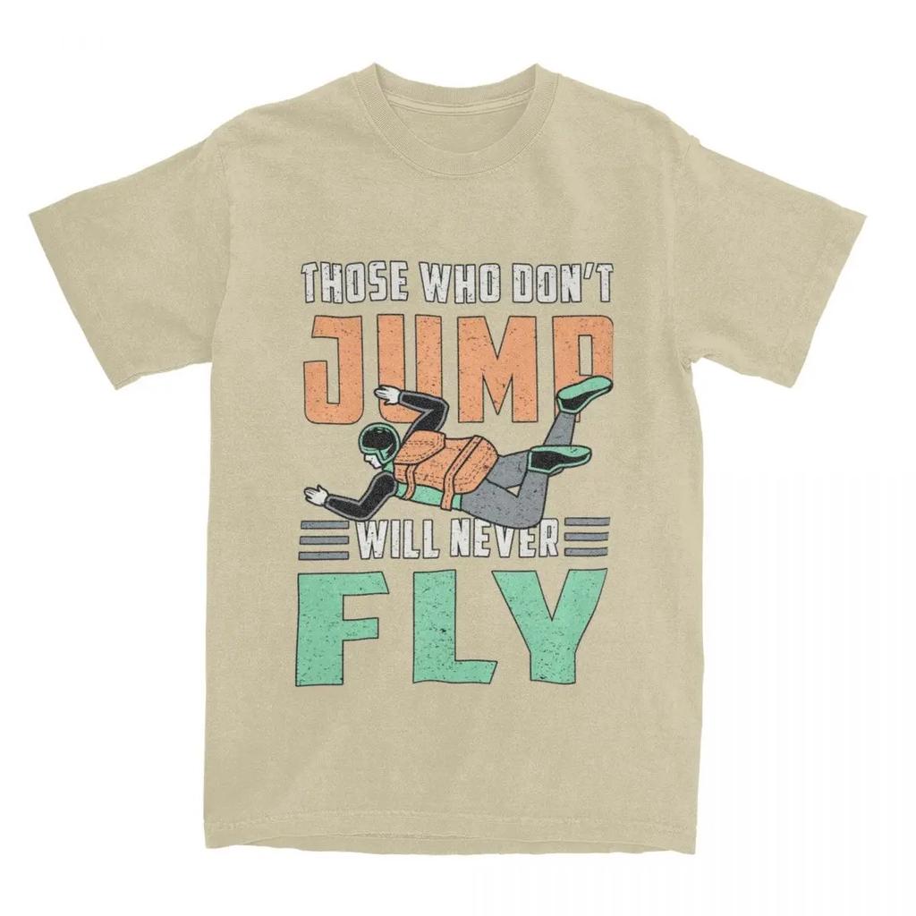 Skydiving Skydiver Jump Retro Funny Gift Men Women T Shirts Skydive Parachuting Tees T-Shirt Pure Cotton Gift Idea Clothes