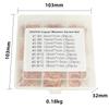 Copper Gasket Boxed Multistandard O Shaped Copper Gasket Combination Oil Plugging and Sealing Ring Combination 1 Box 200pcs