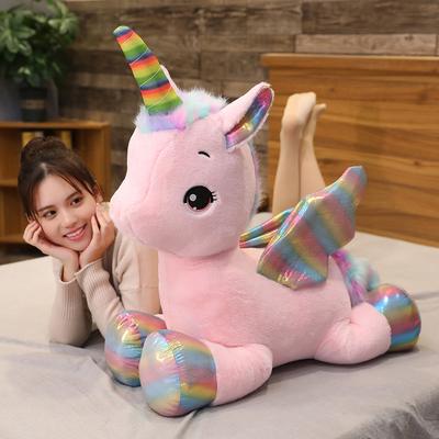 Knuffelbaar zacht schattig eenhoorn droom regenboog pluchen speelgoed hoge kwaliteit roze paard lief meisje huisdecoratie slaapkussen cadeau voor kinderen