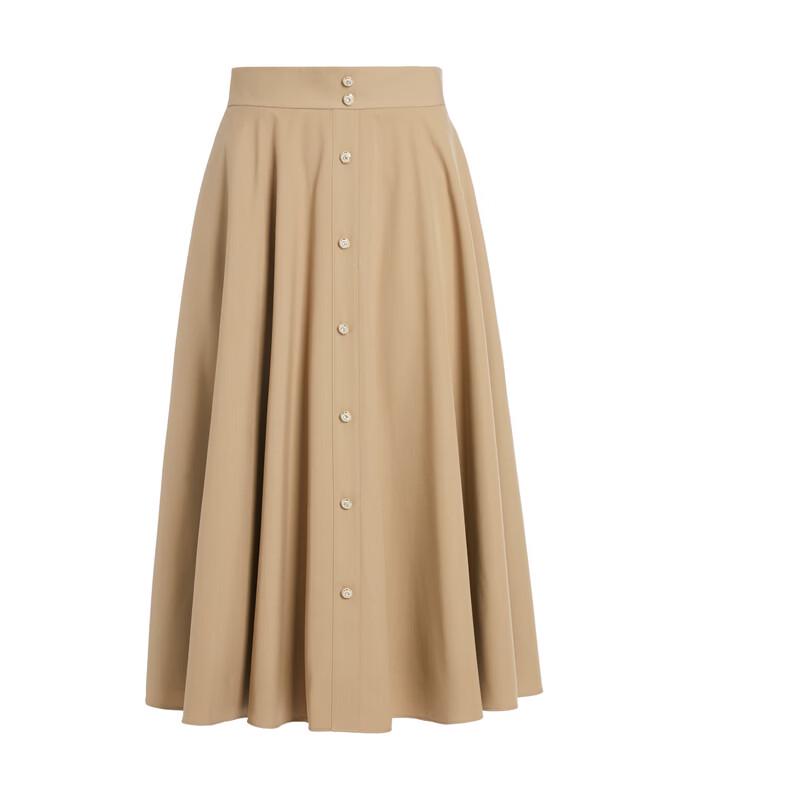 ELLASSAY Women's High-Waist A-Line Midi Skirt