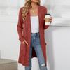 Women's Casual And Fashionable Solid Color Long Sleeved Pocket Cardigan Jacket  Jacket