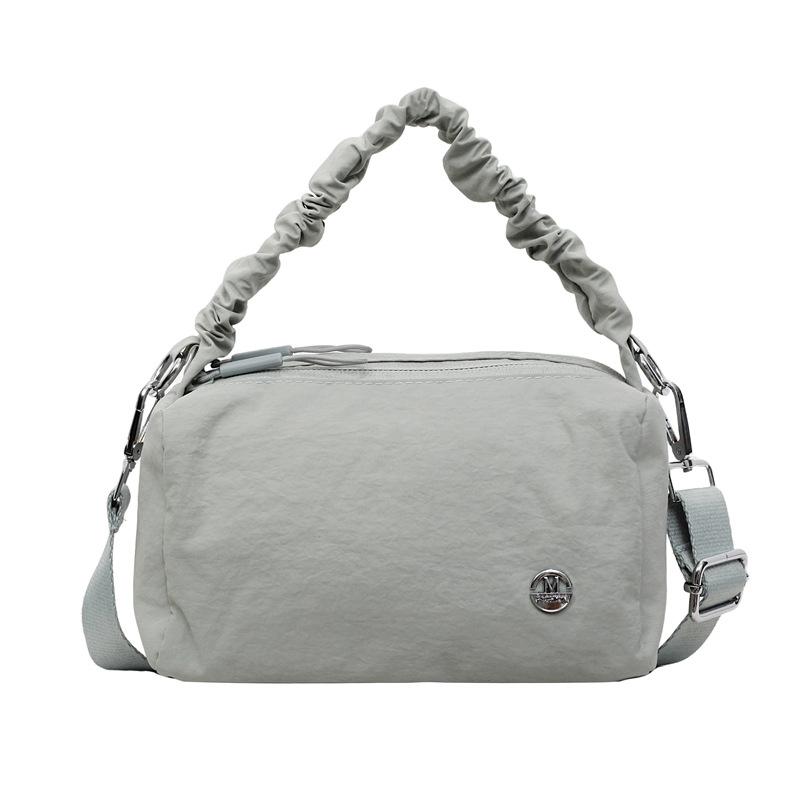 Fashion and Foreign Style Large-capacity Messenger Bag Trendy Simple Pleated Large-capacity Nylon Cloth Dumpling Bag Women's Shoulder Bag