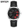 Sanda Meilleure Vente 1088 Montre pour Adolescent: Personnalisé, Cadran Rotatif 3D, Tendance, Quartz Étanche.