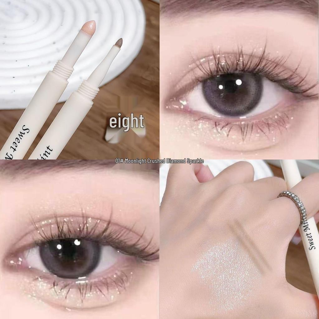 Sweet Mint Waterproof Double-Ended Under-Eye Highlighter and Shadow Gel Eyeliner Pencil