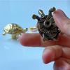 Retro Golden Coin Turtle Brass Handle Vintage Wardrobe Drawer Pulls Cabinet Door Knobs  Kitchen