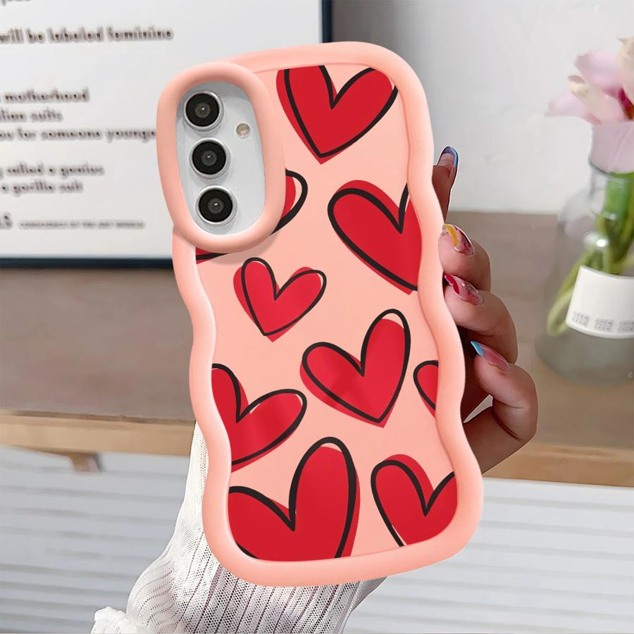 Love Heart Case for Samsung Galaxy A13 A52 A12 A16 A15 A11 A21s A14 Soft Phone Cover A53 A33 A22 A03 A04 A05 A23 A06