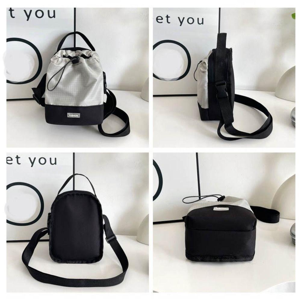 Nylon Phone Bag Lightweight Women Crossbody Bag Leisure Drawstring Shoulder Bag  Daily
