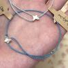 Mint Butterfly Wax Thread Versatile Luxury Braided Bracelet Women's Fashionable White Design Hot Sale