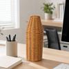 Rattan-Look Plastic Vase Long-Lasting for Reading Nook